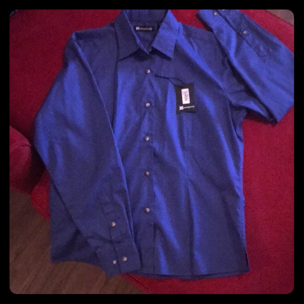 Medium blue collar shirt